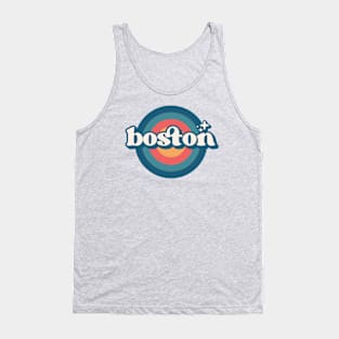 Vintage Boston Sunset Seal // Retro City Emblem for Boston, Mass Tank Top